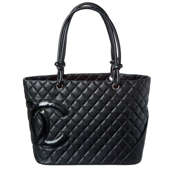 Chanel Handbags - Chanel Black Leather Cambon Tote (Authentic Pre-Loved)